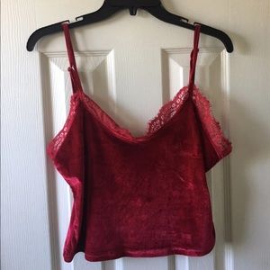 sexy red crop tank